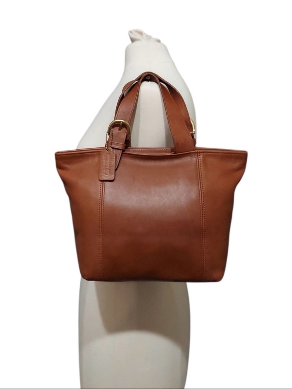 Coach Vintage Waverly Saddle Brown Small Zip Tote Bag 4133